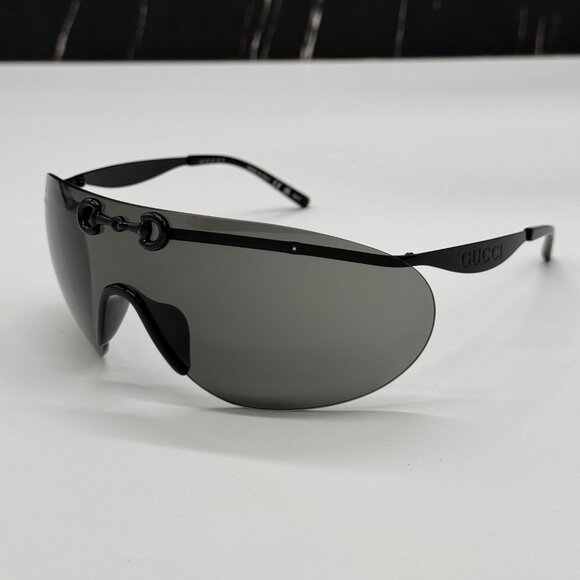 NEW GG1656S 001 GUCCI SHIELD MASK SUNGLASSES GUCCI - Picture 2 of 11